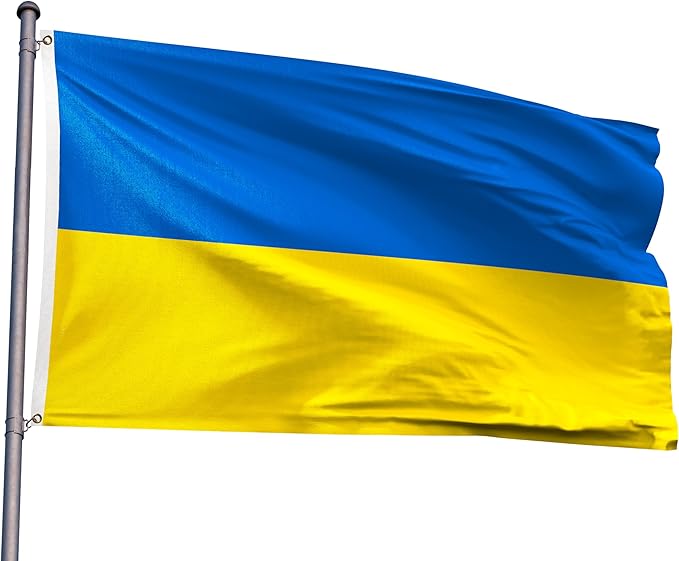 Ukraine Flag 3x5FT Ukrainian National Polyester Flag With 2 Grommets For Patriotic Ukrainian Themed Festival Events Party Decoration (Ukraine, 3x5FT)