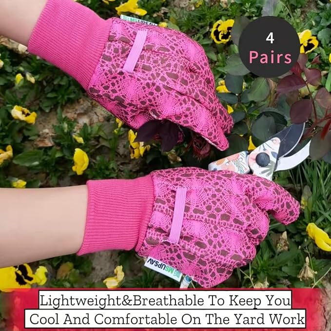 Thorn Proof&Puncture Resistant Gardening Gloves with Grip,Garden Gloves for Women, Leather Work Gloves,Gifts