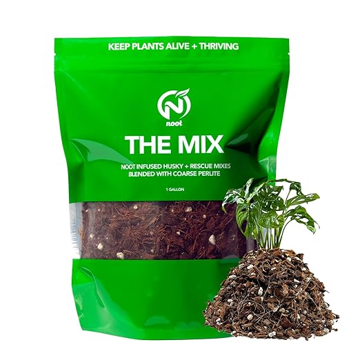 Noot Potting Soil Mix for Indoor & House Plants – 1 Gallon – Orchid, Succulent, Cactus, Aroid, Houseplant, Monstera – Bio-Organic – Fast Draining – Rapid Root Growth – Pre-Soaked & Ready to Use