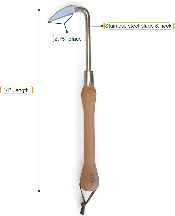 Carrot Design Cape Cod Weeder Hand Garden Weeding Tool - Stainless Steel