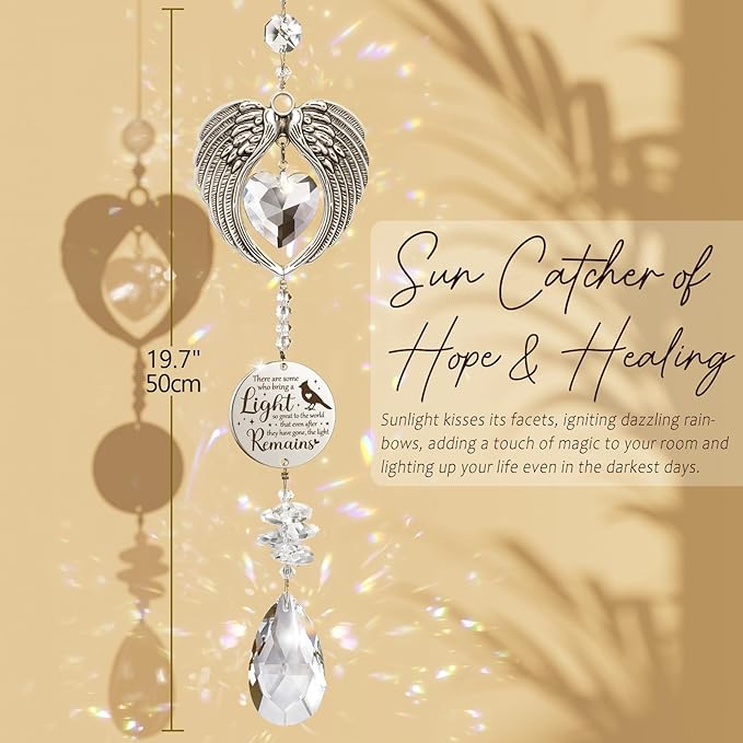 Sympathy Gifts for Loss of Loved One Mom Dad Daughter Son, Unique Memorial Gifts Crystal Suncatcher Bereavement Gift Idea - Grief Condolence Sorry for Your Loss Funeral, Miscarriage Gifts for Mothers