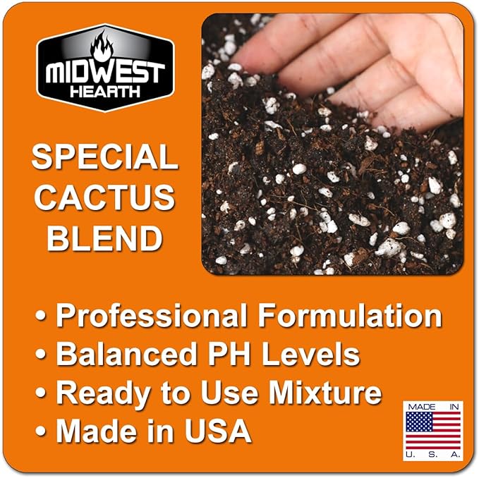 Cactus Succulent Natural Potting Soil Mix (Made in USA) (8 Dry Quarts)