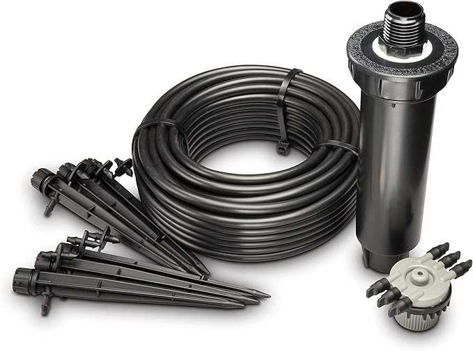 Rain Bird CNV182MBS Drip Irrigation Sprinkler Conversion Kit, 1800 Pop-Up to 6 Drip Micro Bubblers with 1/4" Tubing