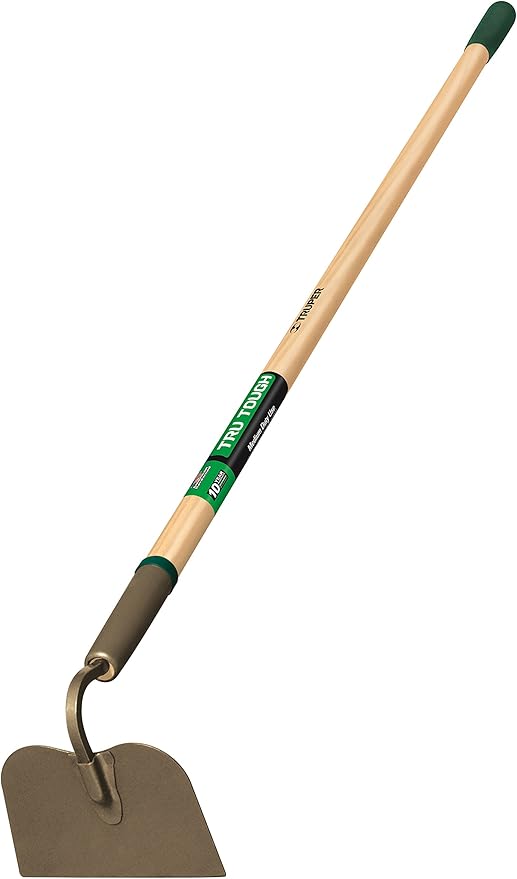 Truper 30006 Welded Garden Hoe - 6-Inch Welded Steel Head, 54-Inch Wood Handle with 7-Inch Non-Slip Grip