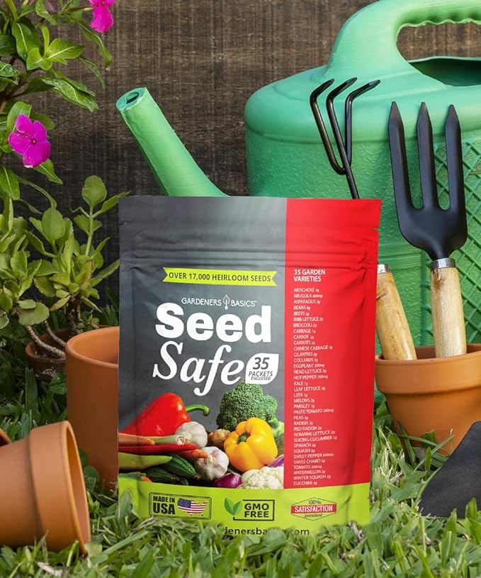 Gardeners Basics, Survival Garden Heirloom Seeds, Victory Garden Seeds - 35 Varieties, 17,000+ Vegetable and Fruit Seeds for Planting Great Emergency Preparedness Items and Bugout Bag Supplies Gear