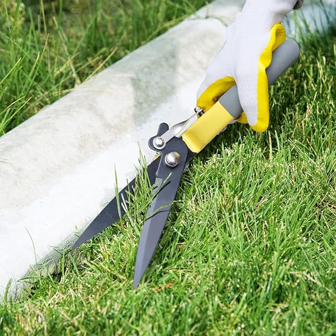 Upgraded Grass Shears, Hand Grass Clippers, Grass Trimming Shears for Garden, Lawn Edges