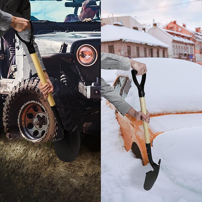 Shovel,Spade Shovels for Digging Gardening Planting Trenching,Metal Shovel with D Handel for Sand Beach Dirt,41inches Short Shovel