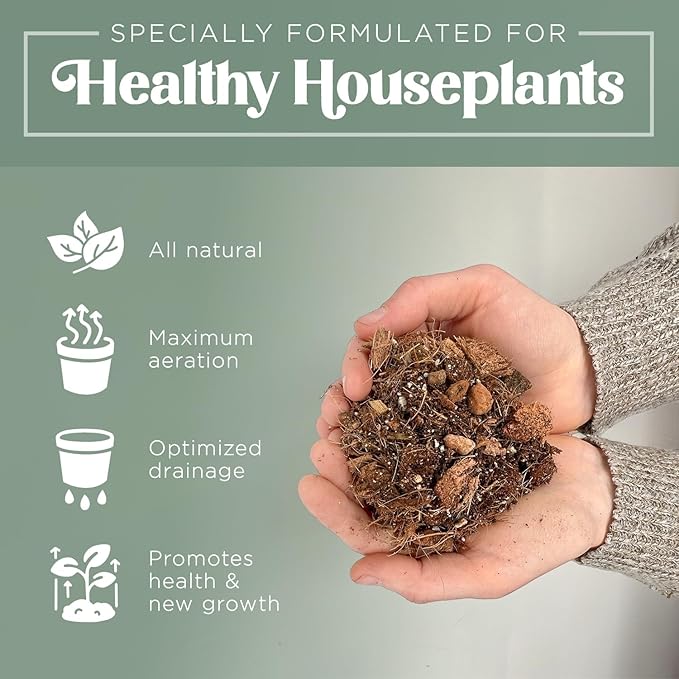 Ropey Root - Potting Mix for Indoor and Outdoor Tropical Plants, Chunky Soil Blend for Tropical Houseplants - 1 Gallon