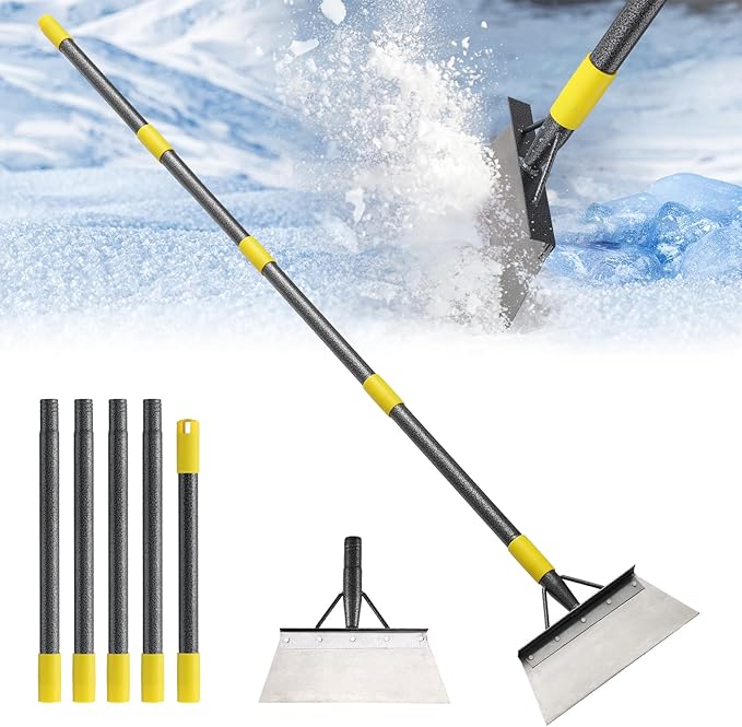 Garden Flat Shovel, Snow Shovel, Ice Scraper, 74 inch Floor Scraper Snow Ice Chopper for Sidewalks, Ice Removal Tool for Outdoor Garden Cleaning, Scarping Tool for Lawn Edging Weeding