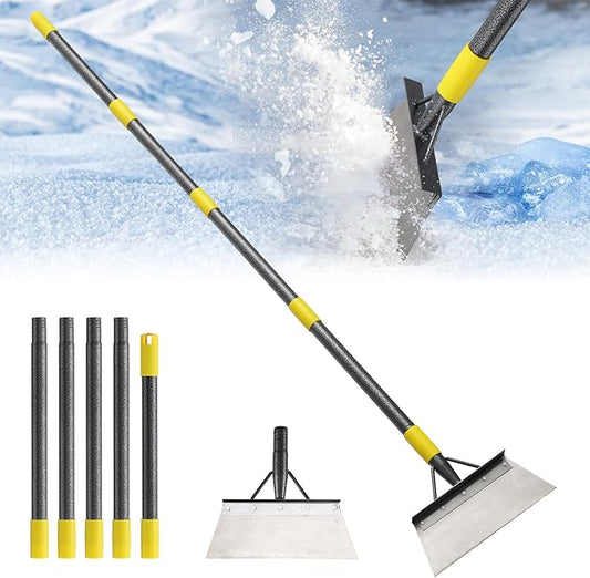 Garden Flat Shovel, Snow Shovel, Ice Scraper, 74 inch Floor Scraper Snow Ice Chopper for Sidewalks, Ice Removal Tool for Outdoor Garden Cleaning, Scarping Tool for Lawn Edging Weeding