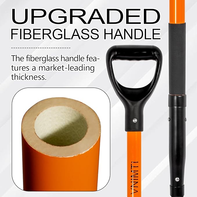 Pitch Fork for Gardening, 10 Tines Wide Pitch Fork with Fiberglass Handle, Heavy Duty Pitch Fork for Bedding, 45 Inches