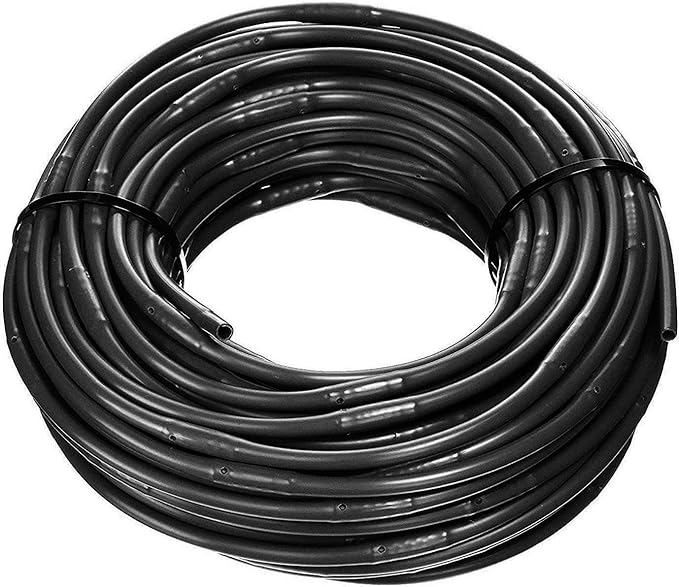 DIG ML-056, 50’, ¼” Microline™ Dripline - Enhanced 6” Emitter Spacing, UV-Resistant, Perfect for Diverse Garden Layouts (Black)