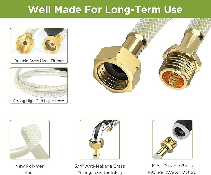 Tuyeho Retractable Garden Hose Reel 90 FT, Wall Mount Heavy Duty Water Hose Reels with Automatic Slow Rewind System, Outdoor Hoses Reel with 2 Hose Nozzles for Garden Watering, Car Wash, Pet Shower