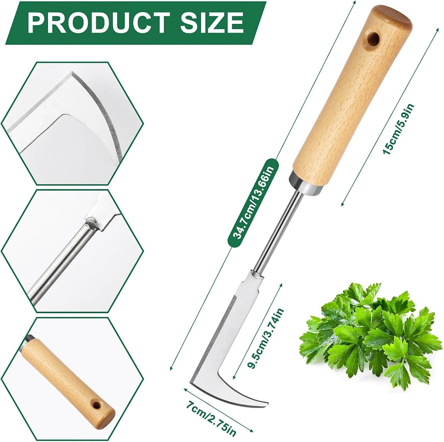 Hand Weeder Tool Garden Weeding Tool, Uprooting Weeding Tool Gardening Weeder Tool, Stainless Steel Gardening Tools for Yard and Garden, 2 Pcs