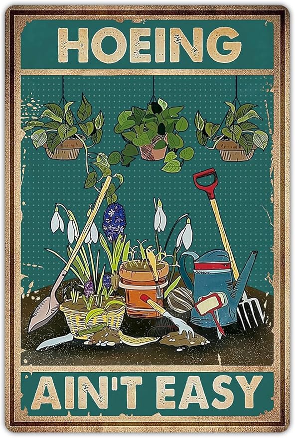 Artlunar Funny Garden Sign Outside Decor Gift For Gardener, 12" x 8" (980)