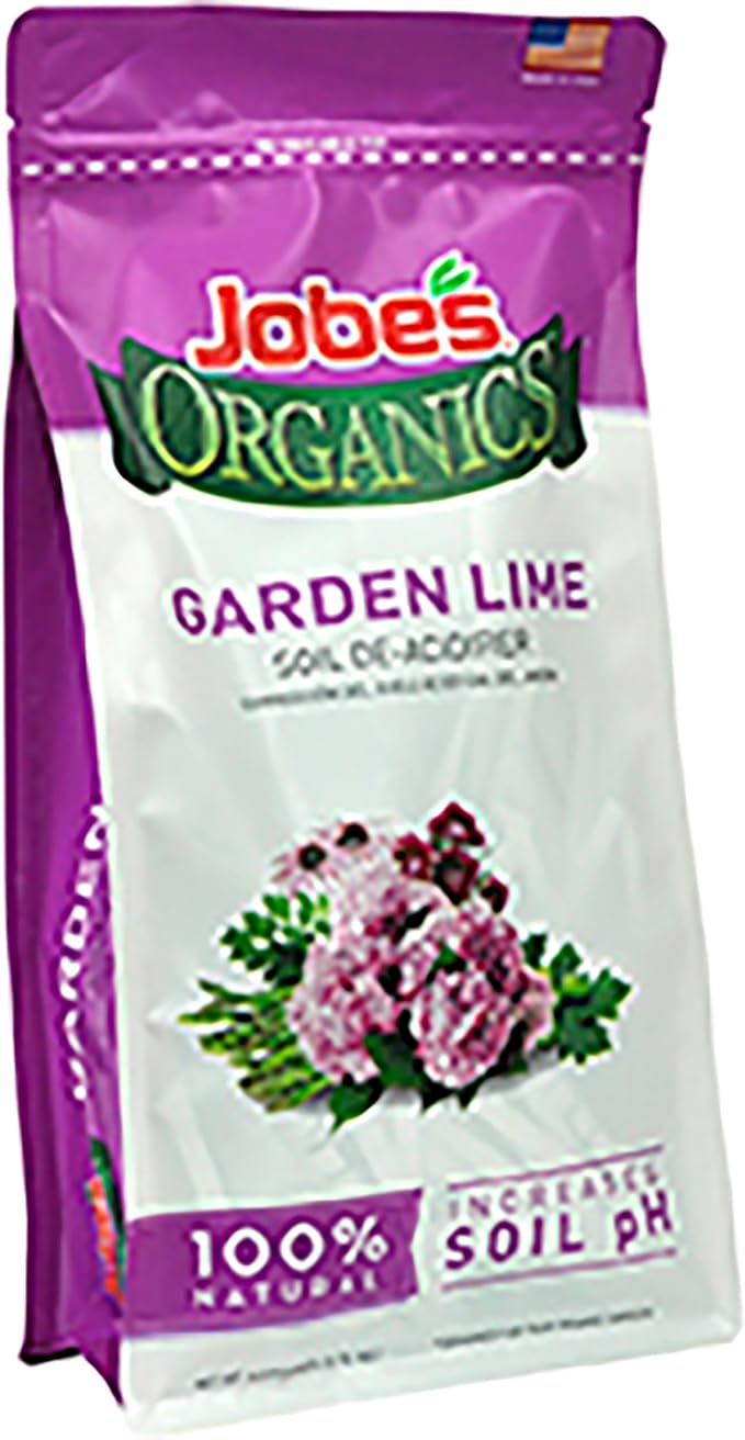 Jobe's Organics Garden Lime, Lime Powder Soil Amendment for Lawns, Plants, and Gardens, 6 lbs Bag