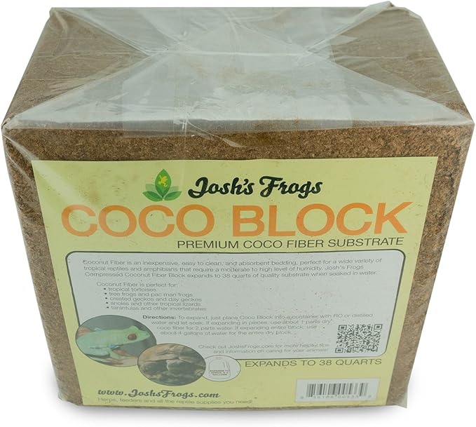 Josh's Frogs Coco Block Fine Coco Fiber (5 kg/38 quarts)