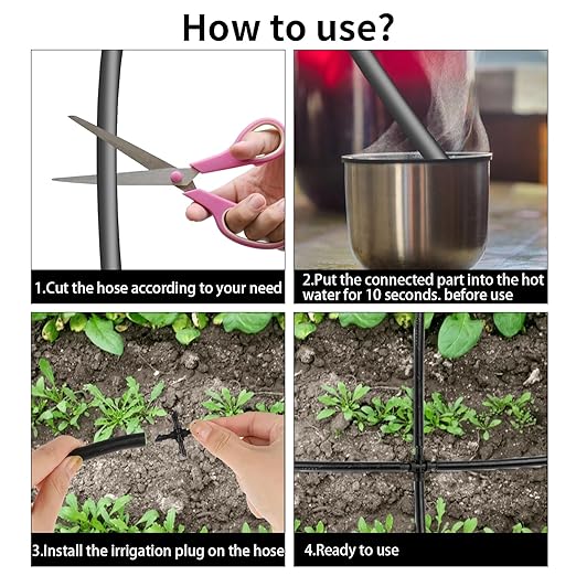 1/4 Inch Drip Irrigation Cross Fittings, 40 Pieces 1/4 Barbed Connector Drip Line Connectors 4-Way Drip Irrigation Parts Couplings for Garden Lawn Sprinkler 1/4 Inch Drip Irrigation Tubing Systems