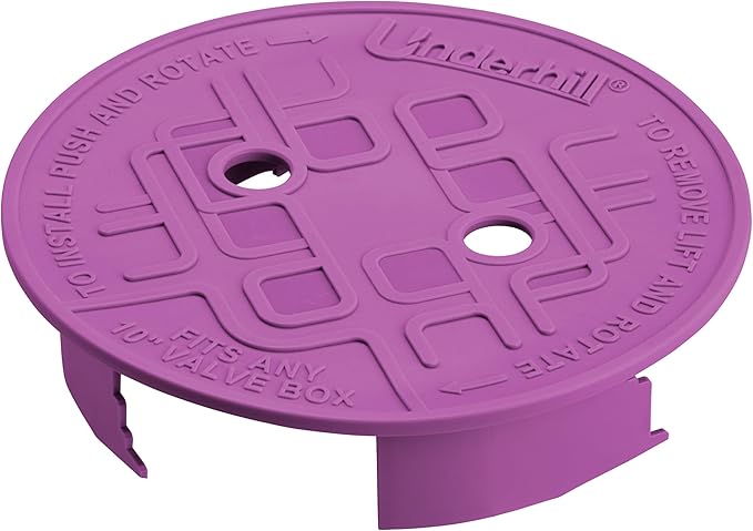Underhill Sprinkler Valve Round Box Lid, VersaLid 10 Inch Universal, Cover for Automatic Irrigation System, Purple, VL-10P