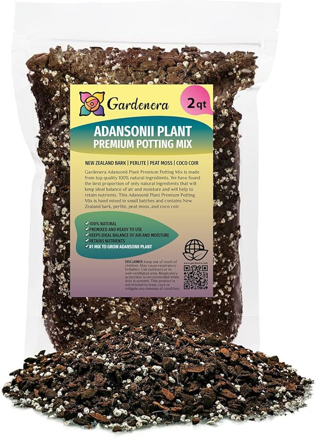 Monstera ADANSONII Plant Soil: Expert Blend for Optimal Growth & Root Development - 2 Quart