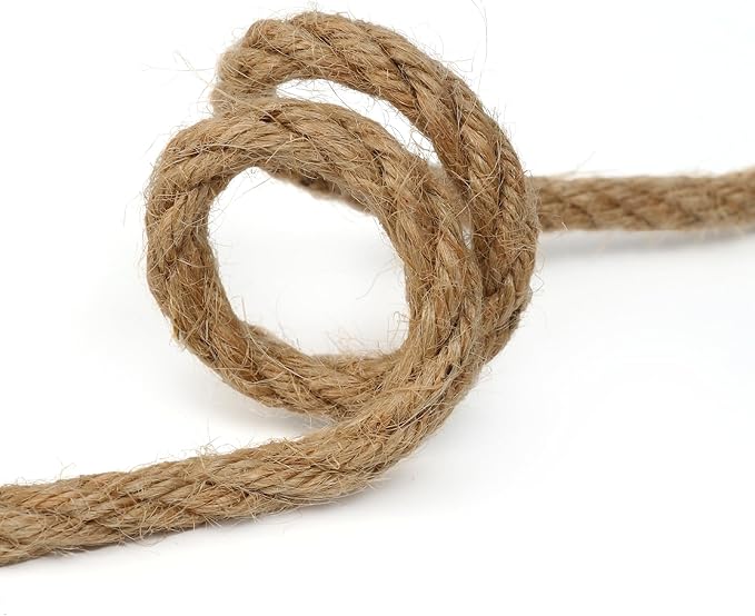 Natural Jute Twine,164 Feet 8mm inch Hemp Twine Rope for Gift Wrapping Craft Plant Garden Christmas Handmade Arts Decoration Packing String Home Decor