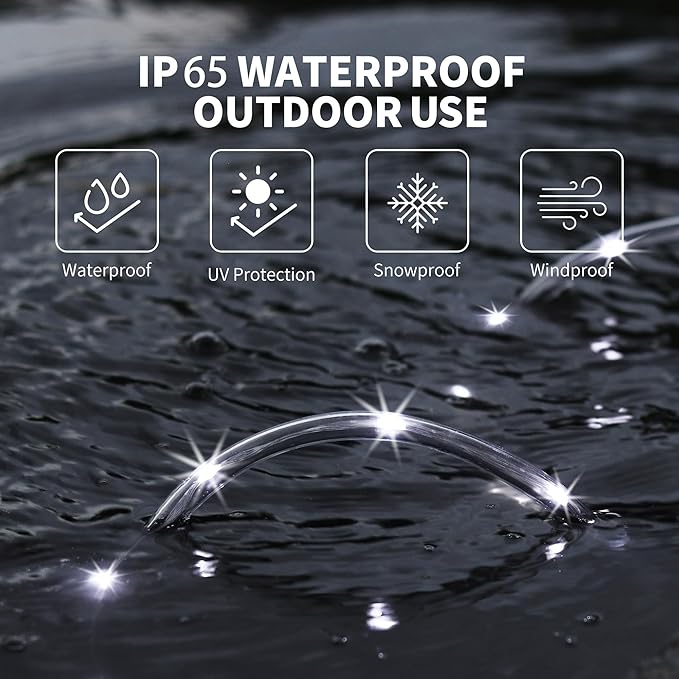 LED Rope Lights for Outside 100Ft Waterproof Rope Lighting 429 LEDs 110V 8 Modes Remote Control Timer Christmas Rope Lights for Indoor Outdoor Party Holiday Garden Decoration (White)