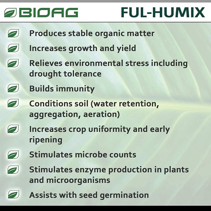 Ful-Humix Organic Humic Acid Soil Dry Amendment, Increases Yield, Nutrient Uptake for All Plants, Lawn (300 Grams)