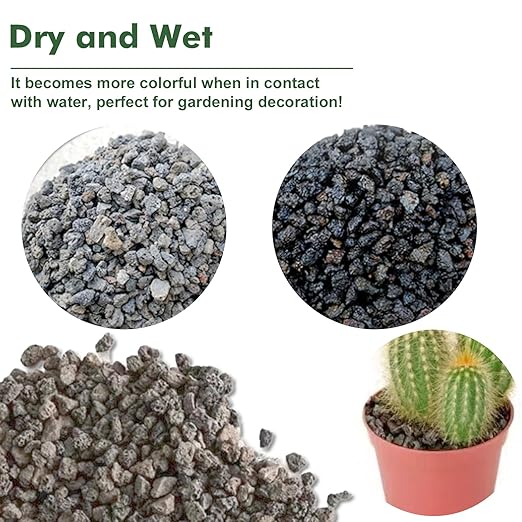 11 Pounds Black Lava Rocks, 5-8 mm Lava Rocks for Plants Bonsai, Rocks Horticultural Grit Soil Cover Gravel for Succulents and Hydroponics, Fairy Gardening, Top Dressing, Plant Drainage