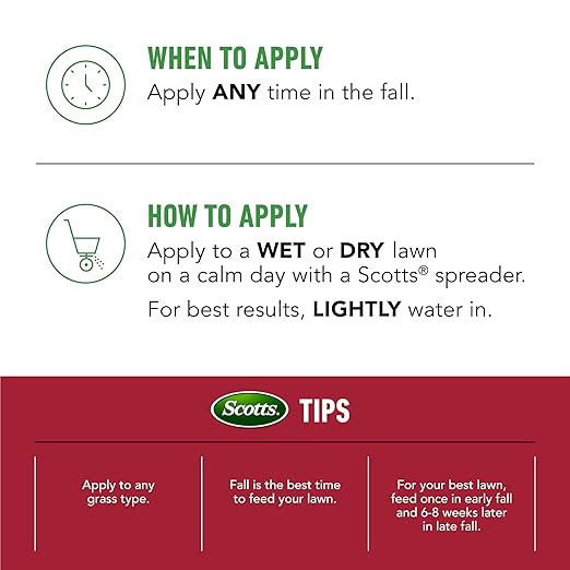 Scotts Turf Builder WinterGuard Fall Lawn Food - Fall Fertilizer for Strong Grass Roots, 5,000 sq. ft, 12.5 lbs. (2-Pack)