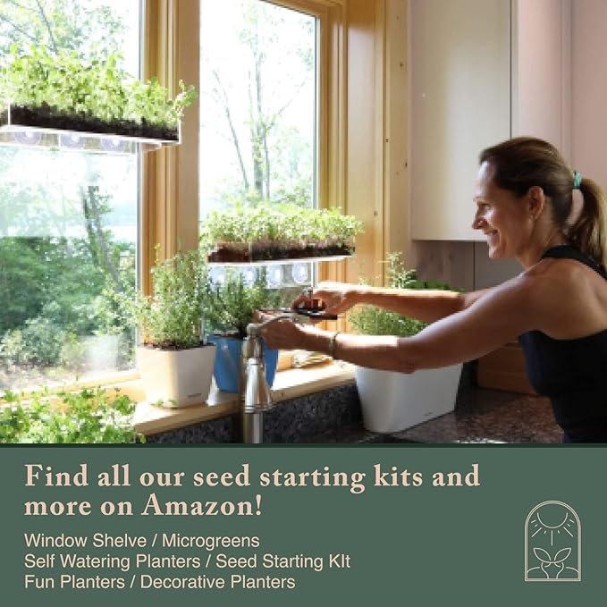 Window Garden Seed Starter Soil Mix - Gardening Starting Soil - Planting Soil for Vegetables, Herbs and Flowers - Ideal Potting Soil, Compressed Discs for Indoor and Outdoor Planting