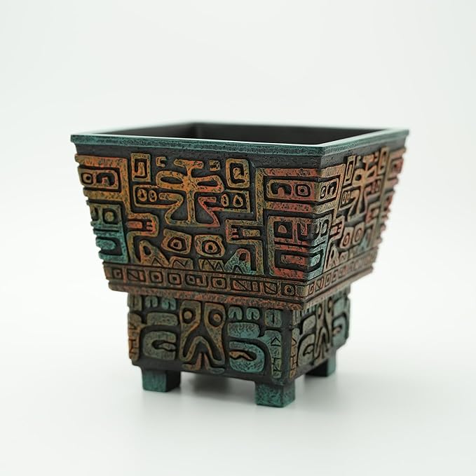 Mystic Butterfly Self Watering Pots for Indoor Plants, Resin 6 Inch Plant Pot, Boho Flower Pots with Drainage Unique Planters for Outdoor Plants with Hidden Safe Pen Holder for Desk Home Decor