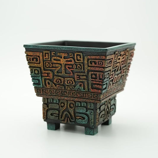 Mystic Butterfly Self Watering Pots for Indoor Plants, Resin 6 Inch Plant Pot, Boho Flower Pots with Drainage Unique Planters for Outdoor Plants with Hidden Safe Pen Holder for Desk Home Decor