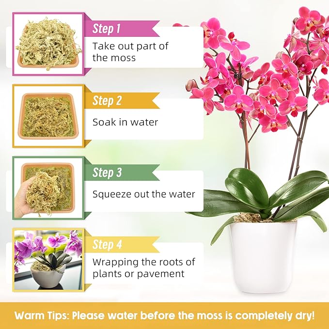 Legigo 3.3LBS Premium Sphagnum Moss for Plants- 60QT Natural Succulent Carnivorous Plant Moss Dried, Long Fiber Orchid Moss for Orchid Repotting Succulent Sarracenia Potted Plants Gardening & Reptiles