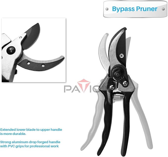 Patio Paradise 3 Piece Garden tools, Tree & Shrub Care Set with Pruner, Lopper and Hedge Shear for Yard Lawn Indoor Outdoor Gardening