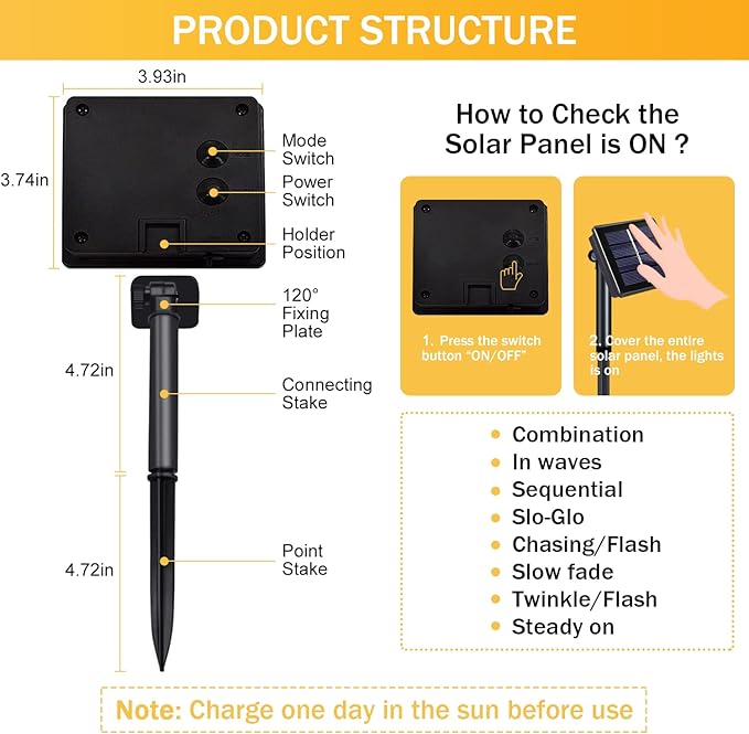 2 Pack 200 LED Solar Christmas Lights - 75.5 Ft Warm White Outdoor String Lights, 8 Modes for Outside Christmas Tree, Garden, Patio, Tree, Valentines