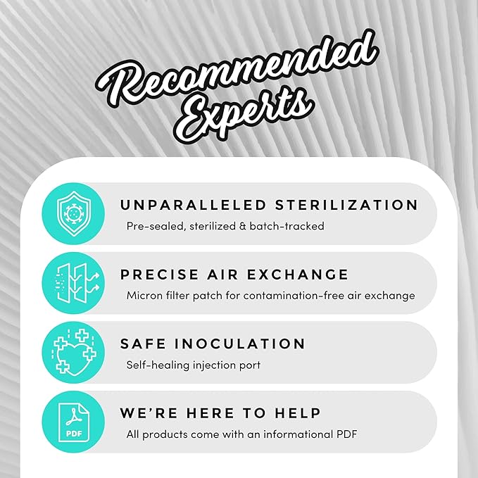 Mycelium’s King Trumpet Gourmet Mushroom Kit | 5LBS Oak & Soy Hull with Millet Blend | 20ML Liquid Culture Syringe | All-in-One Complete Cultivation Kit | Pre-Sterilized - Home Growing Made Easy