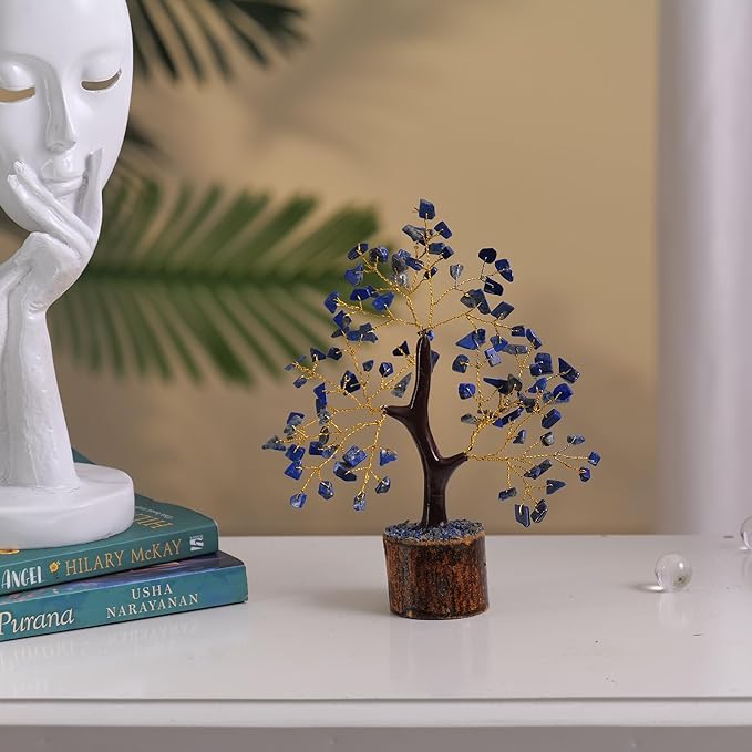 PYOR Lapis Lazuli, Gemstone Tree, Crystal Room Decor, Money Trees, Office Decoration, Lapis Lazuli Stone, Housewarming Gifts, Small Decor Items for Shelf, Crystal Gifts, Gem Stones, Spiritual Items