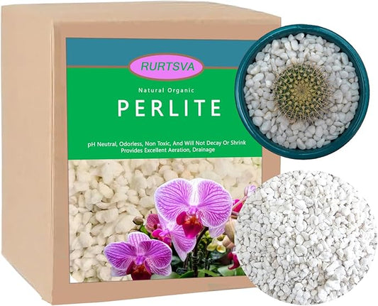 Natural Organic Perlite for Plants Potting Mix Indoor Outdoor Soil Amendment for Enhanced Drainage, Seed Starter, Root Growth and Soil Health (20QT)