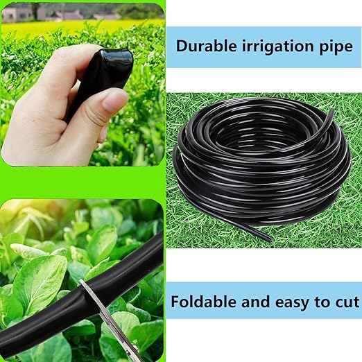 100 ft 5/16 "Dropper Blank Distribution Tube Irrigation Kit with 4Pack6 Fast Coupling Coupler for DIY Garden Irrigation System,Dropper and Drip Irrigation System kit (30 m)