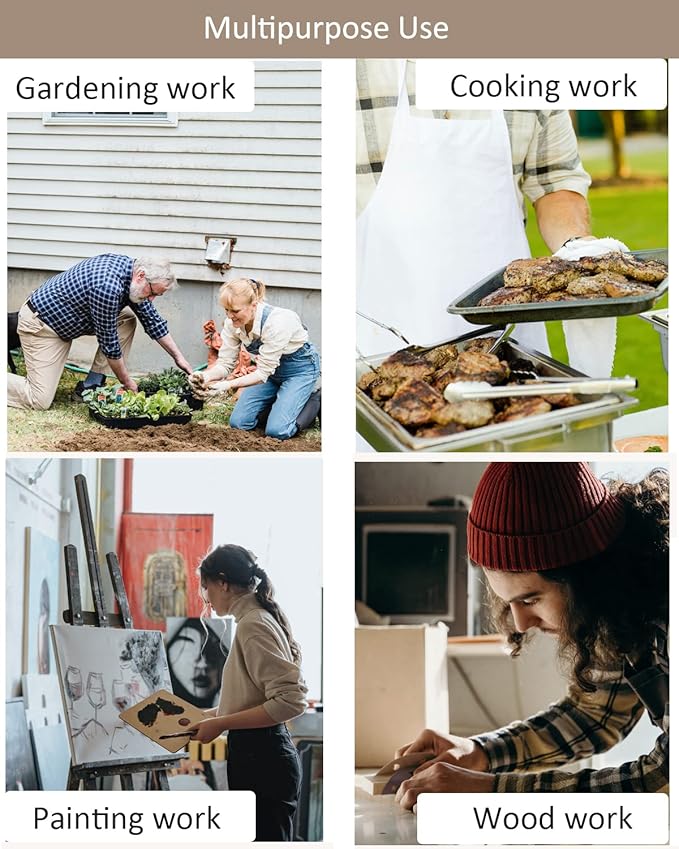 Garden Apron With Pockets,Woodworking Artist Tool Apron，Unique Gardening Gifts for Women/Men