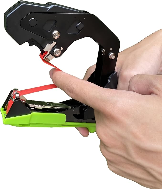 Plant Tying Machine Set Vine Tying Machine for Climbing Plants, Tomato, Tomatoes, Vining Vegetables, Flower Planting,Cucumber, 10000pcs Staples 20 Rolls (Green)