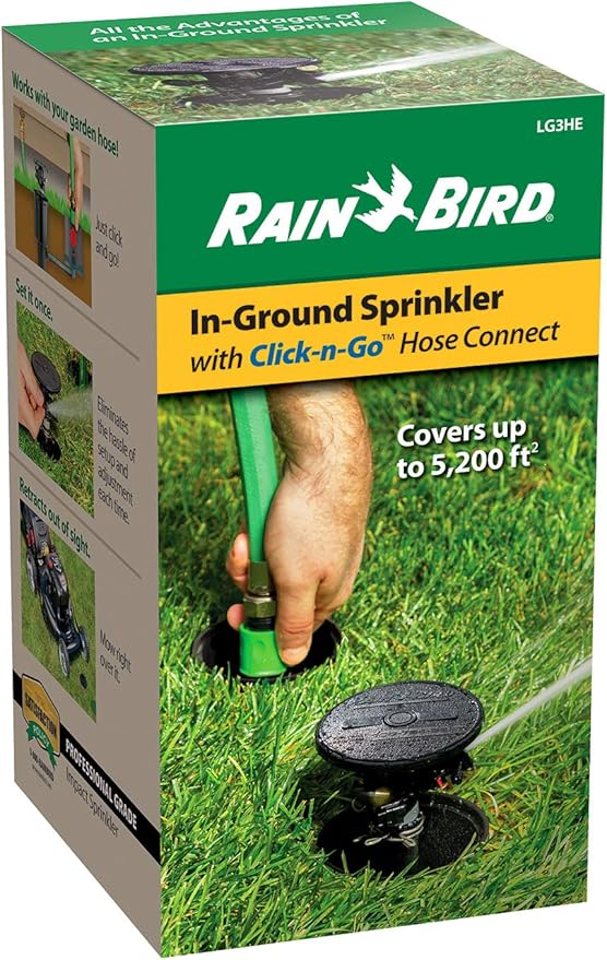 Rain Bird LG3HE In-Ground Impact Sprinkler with Click-N-Go Hose Connect