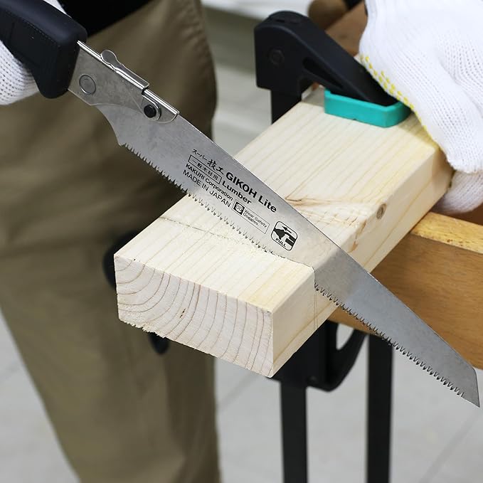 KAKURI Japanese Hand Saw [Woodworking] 8-1/4" Japanese Pull Saw with Blade Cover, Made in JAPAN