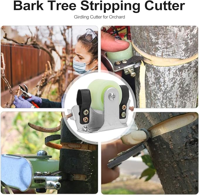 DOITOOL Bark Stripping Peeling Girdling Cutter Pruning Tool Garden Fruit Tree Scissors Wood Cutter Tool for Lawn Garden Winter Home