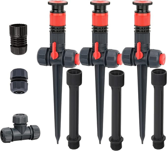 Eden 96093 Multi-Adjustable Flex Design Garden Sprinkler with Extension Set, Great for DIY Gardening Product