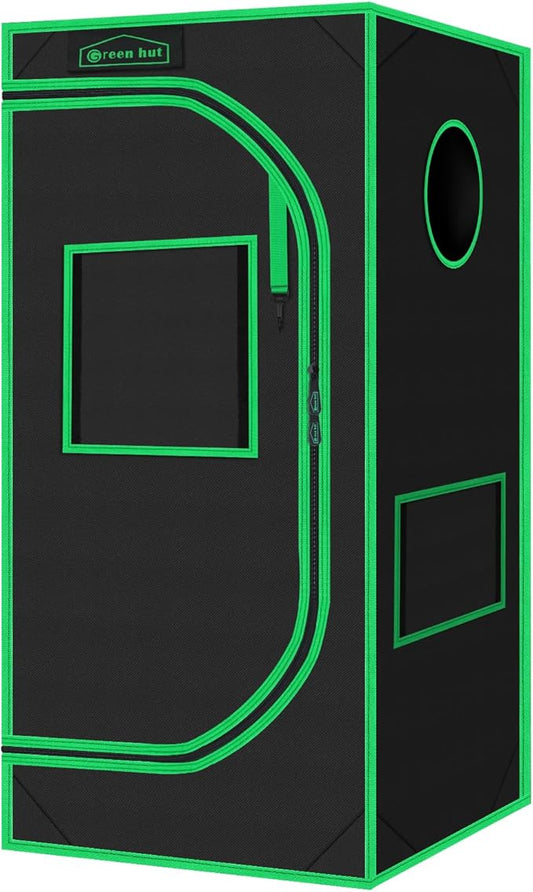 Grow Tent 24"x24"x48" 600D Mylar Hydroponic Indoor Grow Tents with Observation Window, Removable Floor Tray and Tool Bag for Indoor Plant Growing 2x2