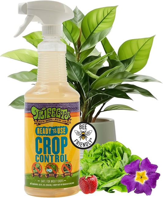 Trifecta Crop Control Ready to Use Maximum Strength Natural Pesticide, Fungicide, Miticide, Insecticide, Help Defeat Spider Mites, Powdery Mildew, Botrytis and Mold on Plants 32 OZ Size