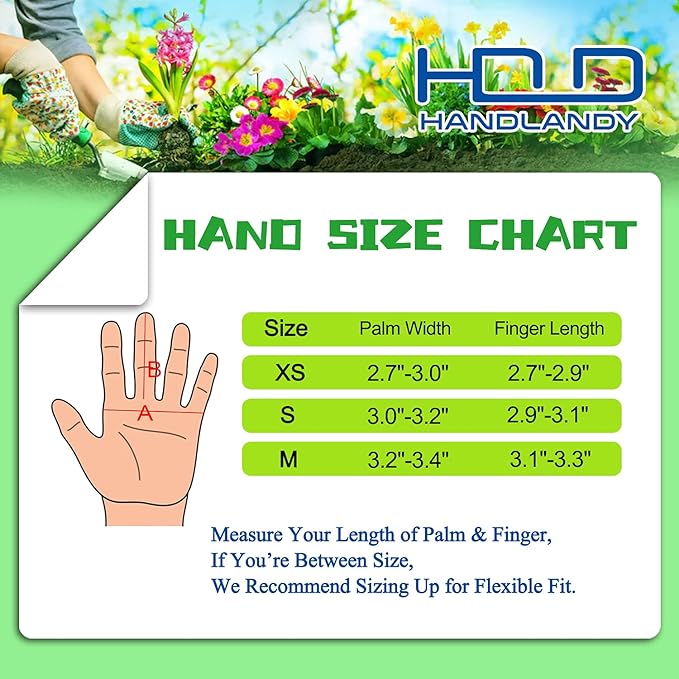 HANDLANDY Long Gardening Gloves for Men & Women, Thorn Proof Rose Pruning Gloves Leather Gauntlets Garden Gloves Yard Work Gloves (XS, Green)