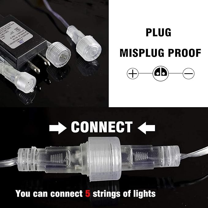 Dazzle Bright Christmas Lights Outdoor, 288LED Meteor Shower Rain Lights 12 Inch 8 Tubes, Waterproof Plug in Falling Icicle Lights Christmas Decorations for Xmas Tree Yard House Decor (Warm White)