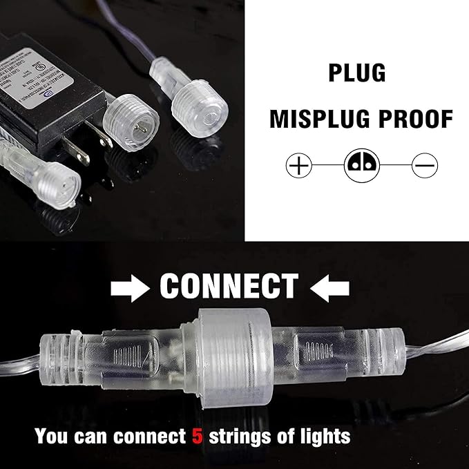 TW SHINE Christmas Meteor Shower Lights Outdoor, 864 LED 12" 24 Tubes Waterproof Christmas Lights Outdoor Plug in, Snow Falling Rain Icicle Xmas Lights Decorations, White